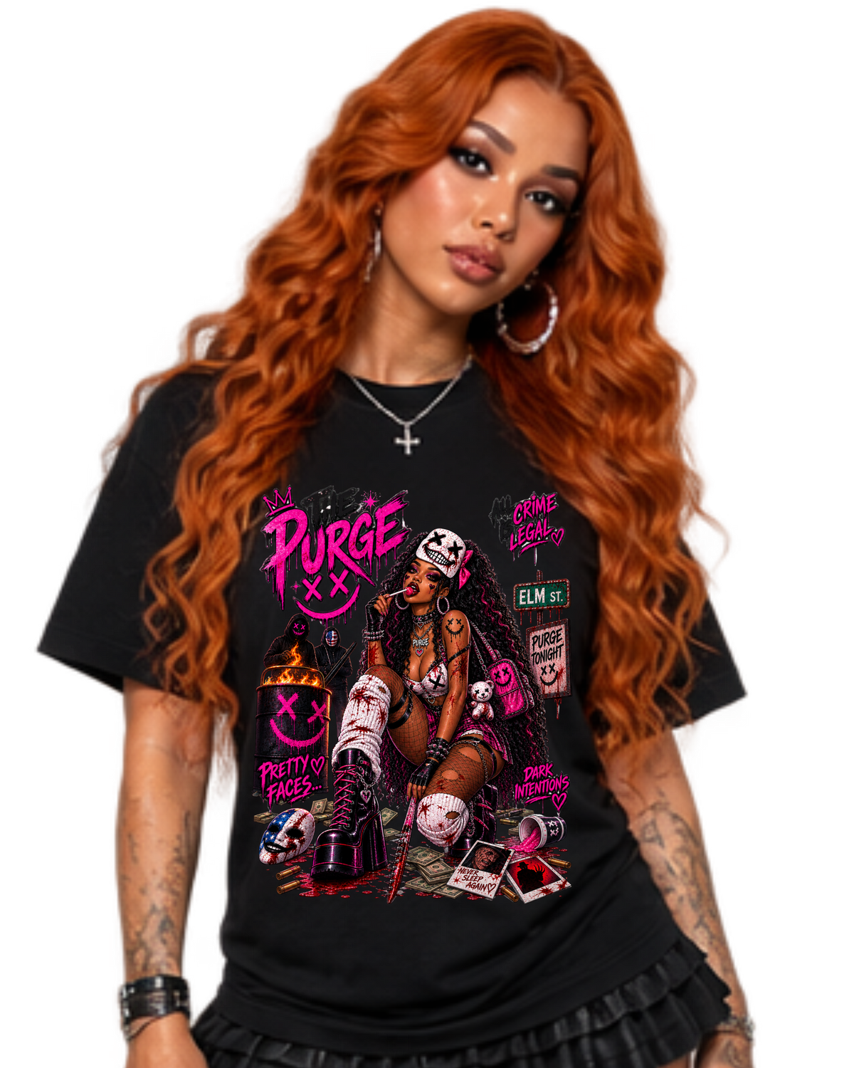 Pretty Faces, Dark Intentions t-shirt